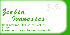 zsofia ivancsics business card